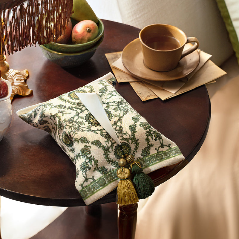 green ethnic vintage tissue case