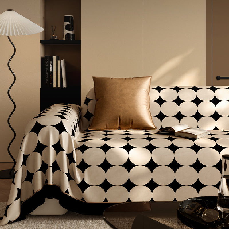 BROWN CIRCLE MINIMALISM MULTI SOFA COVER