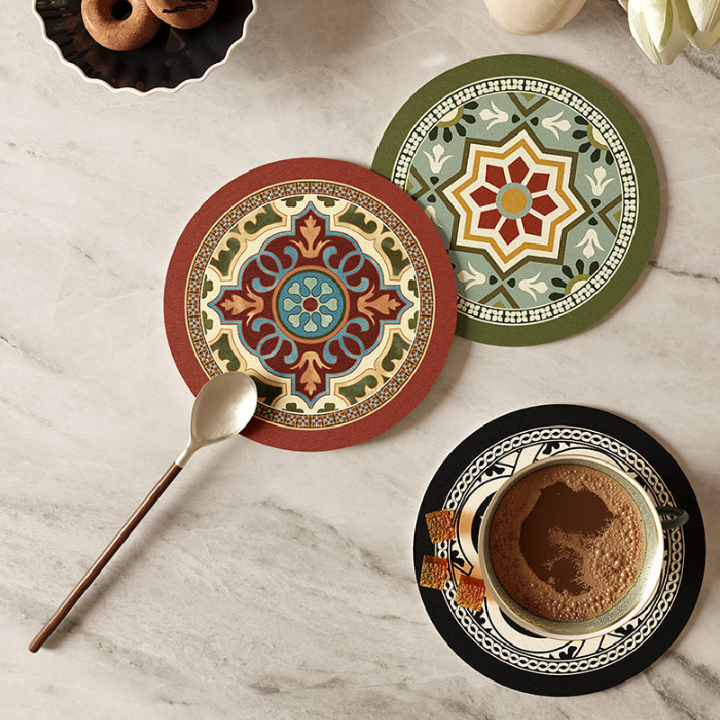 9design elegant flower coaster