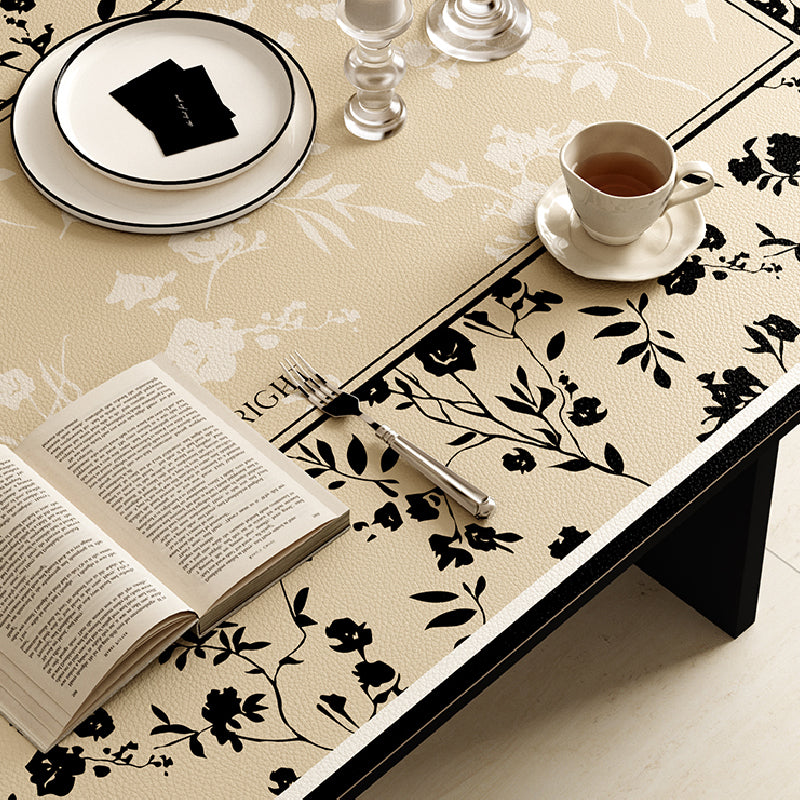 black moon light square table mat