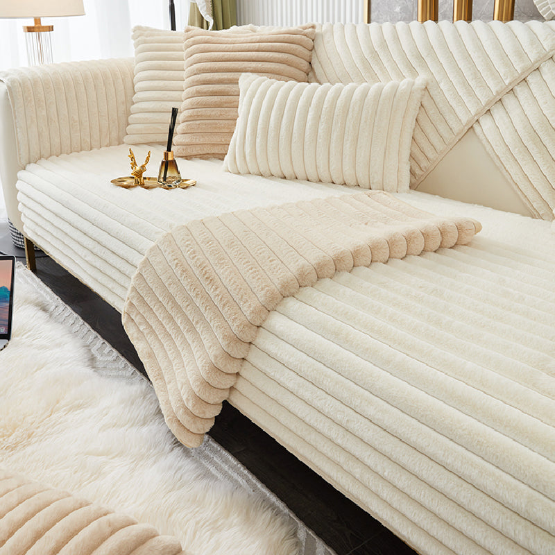 3color pastel simple stripe sofa mat