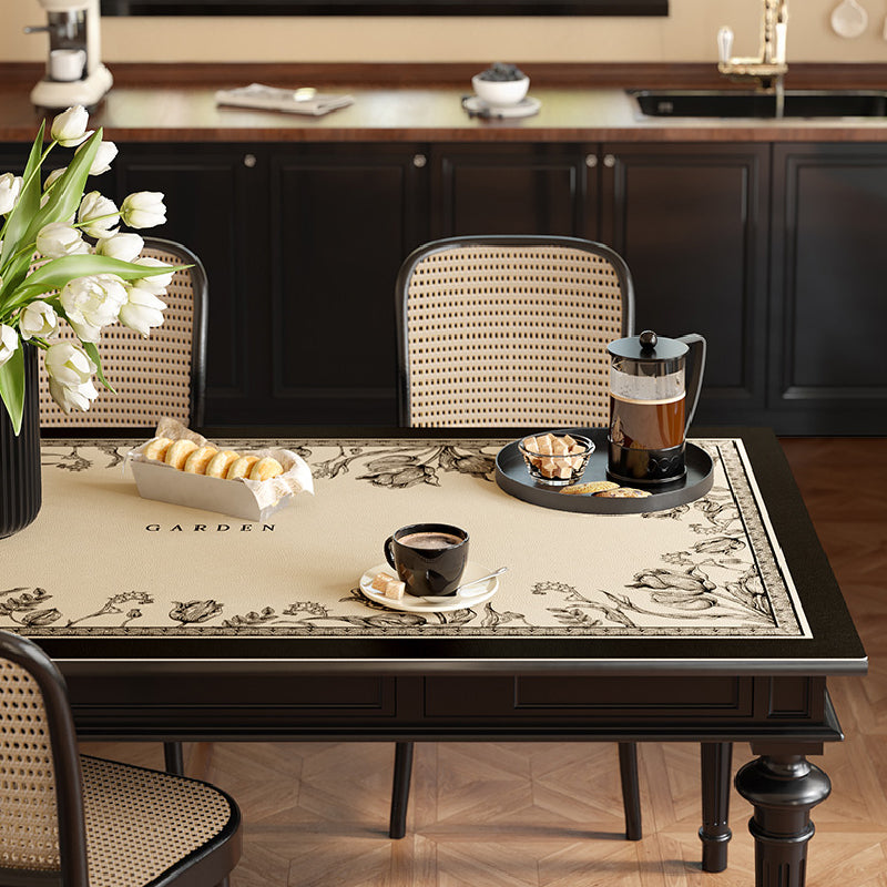 2design black bloom tulip table mat