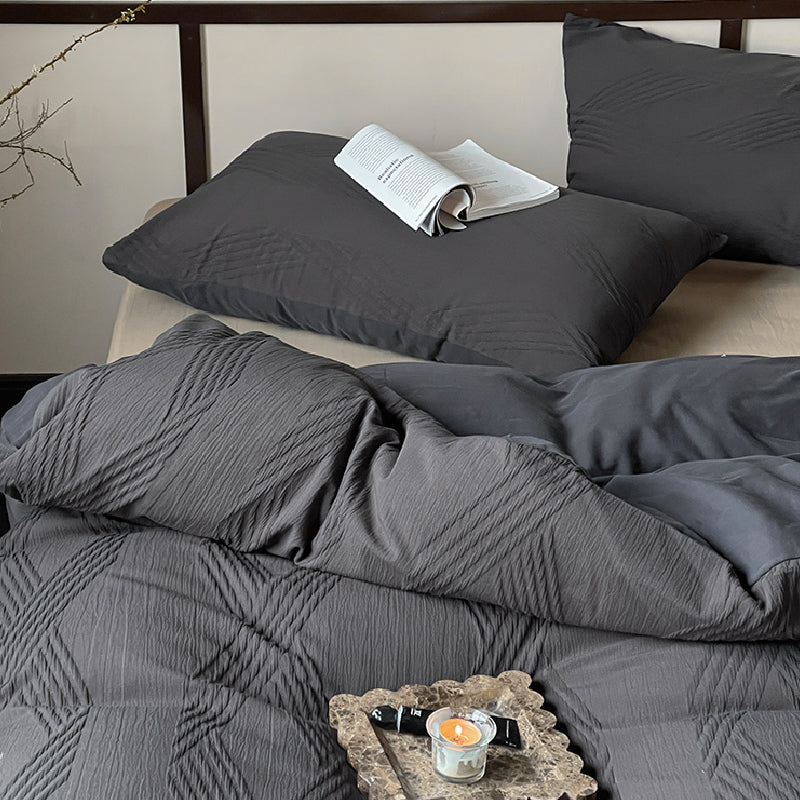 5color simple jacquard bedlinen set