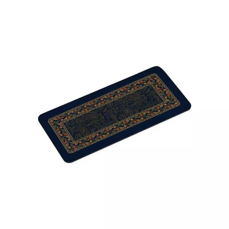 elegant black flower bathroom coaster