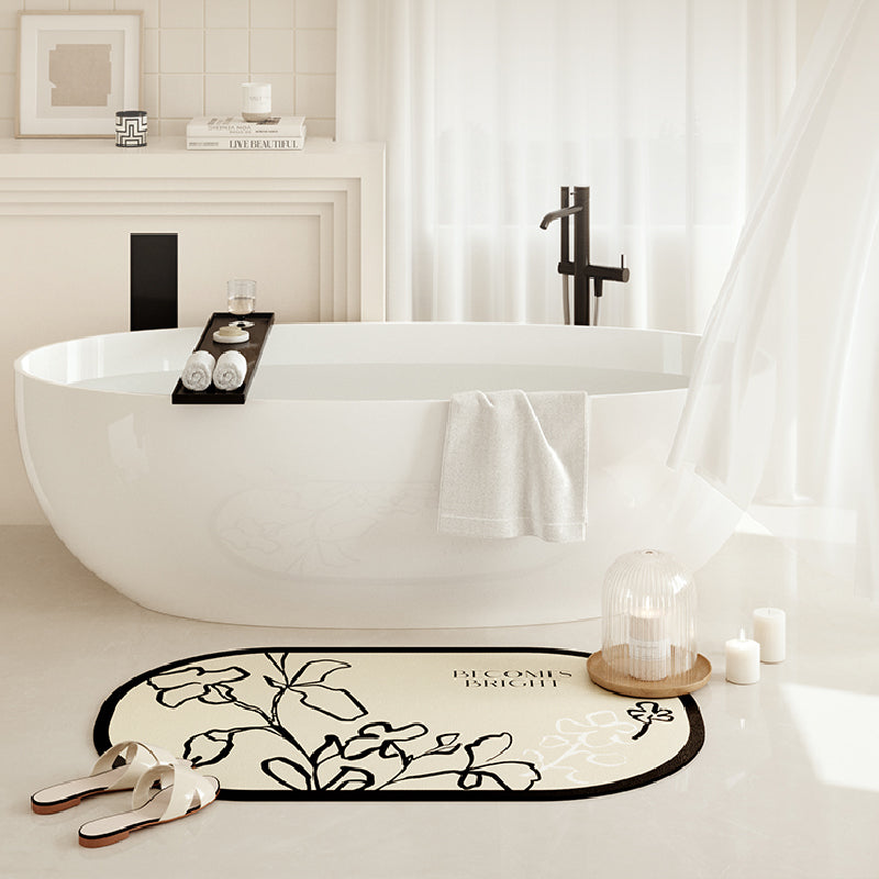 becomes bright nile flower bath mat