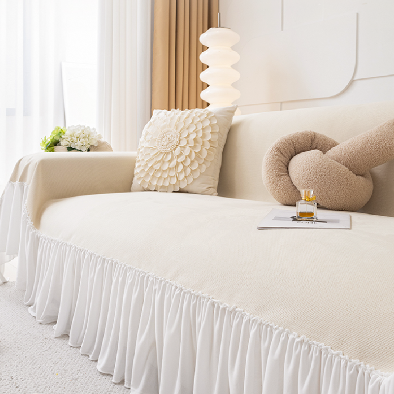 4design long frill simple sofacover