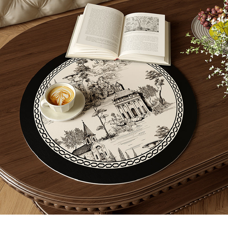 black frill elegance place mat