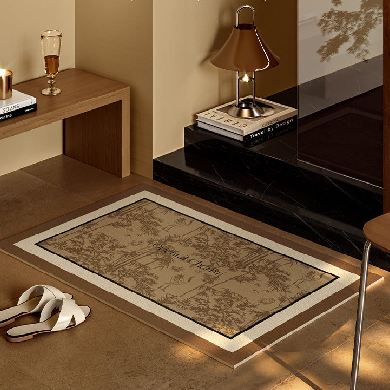 2type brown oriental charm door mat