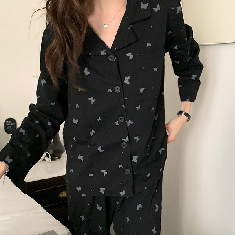 black butterfly room wear