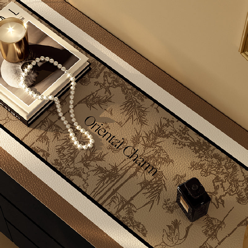 brown oriental charm shelf mat