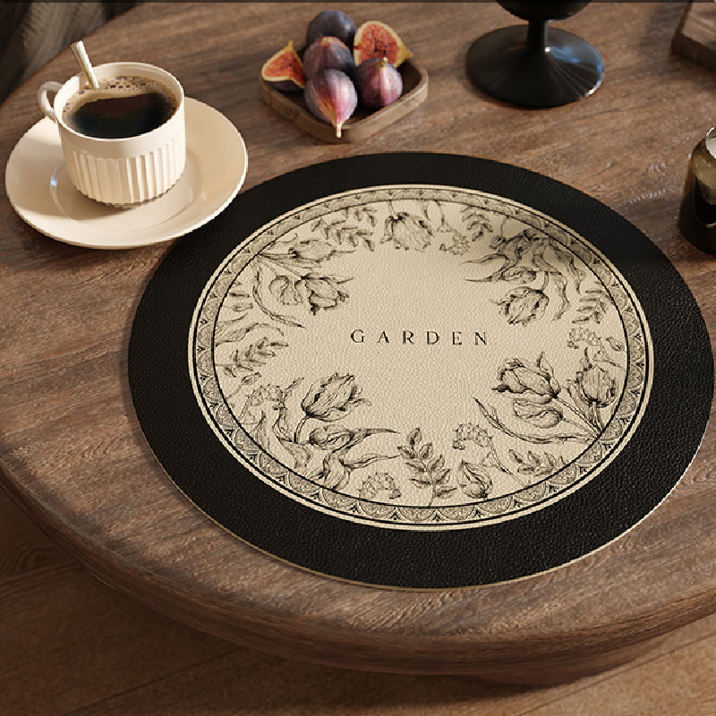 2design black bloom tulip place mat