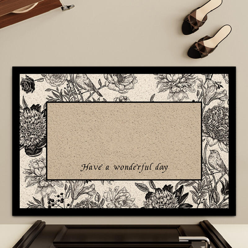 luxury wonderful flower door mat