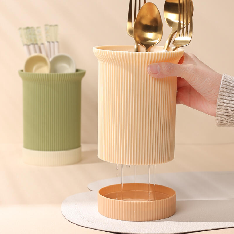 3color twotone natural cutlery stand drainer
