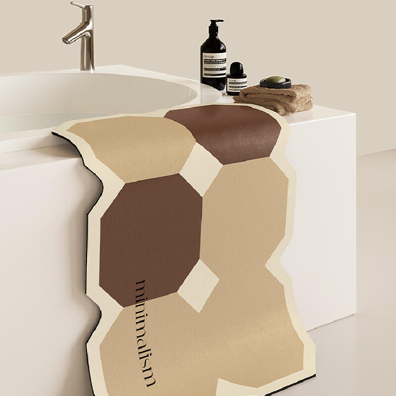 square minimalism brick bath mat