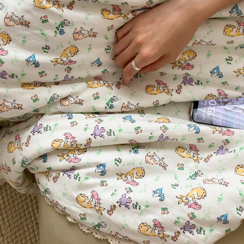 8design natural floral summer quilt