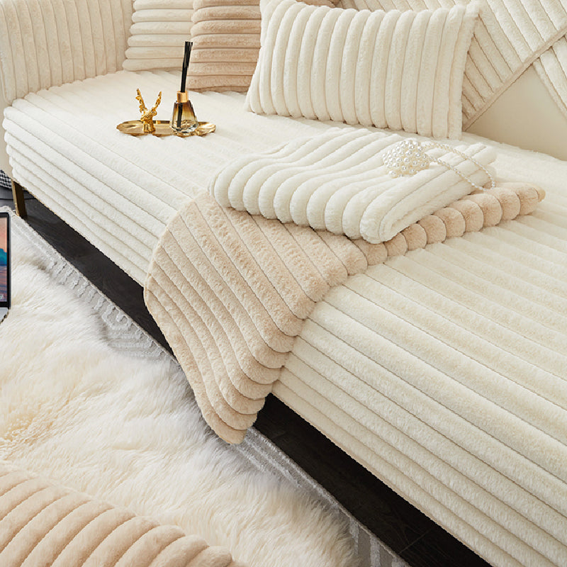 3color pastel simple stripe sofa mat