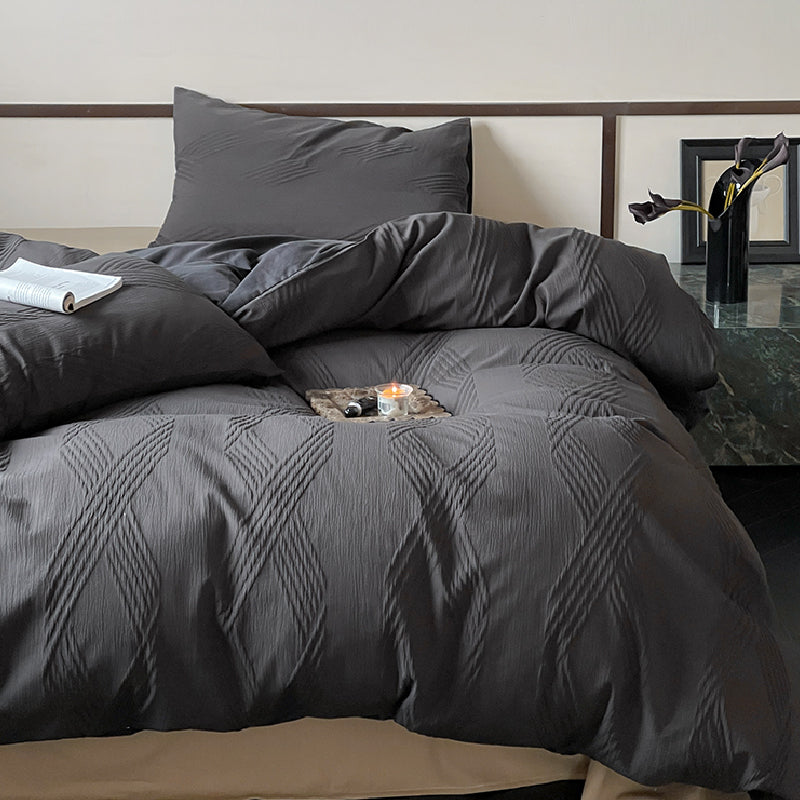 5color simple jacquard bedlinen set