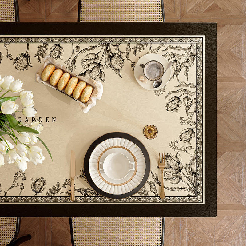 2design black bloom tulip table mat