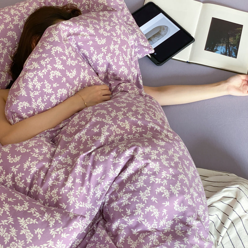 2design natural floral flower bedlinen set