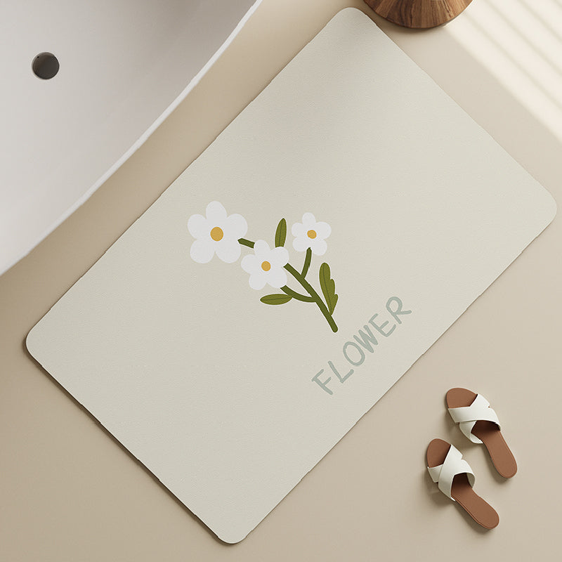 2design casual flower girly bath mat