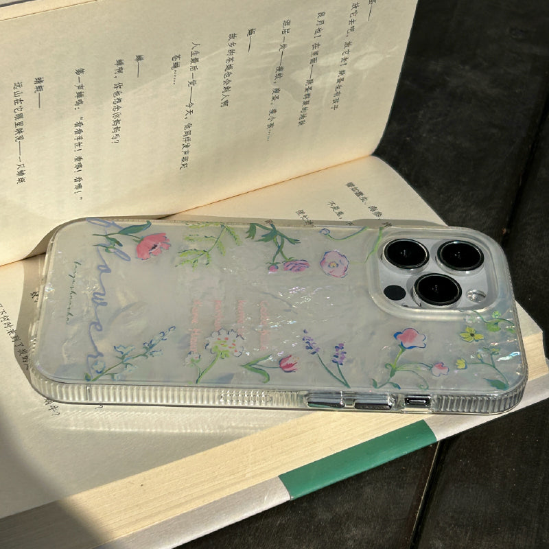 girly shell floral iphone case