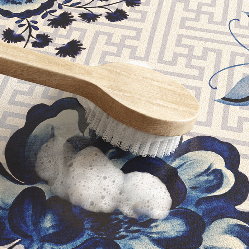 blue flower elegance sink mat