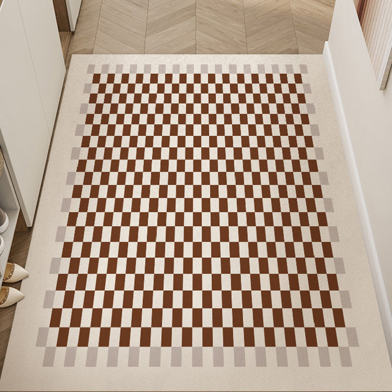 6design cream geometric pattern door mat
