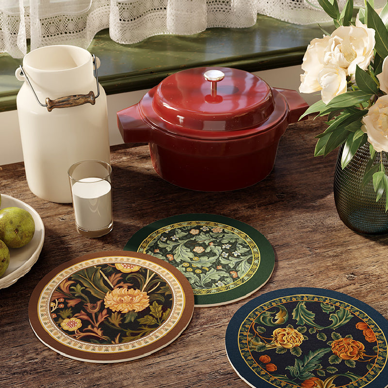 9design elegant flower coaster