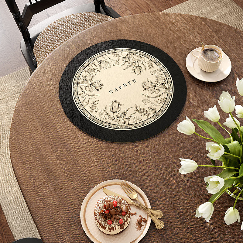 2design black bloom tulip place mat