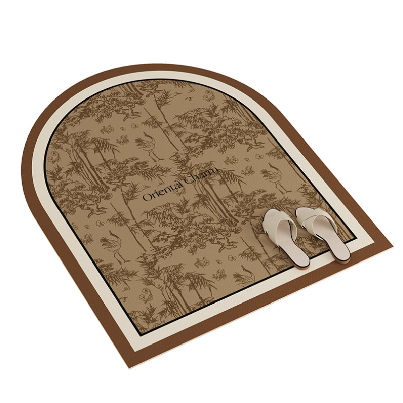 2type brown oriental charm door mat