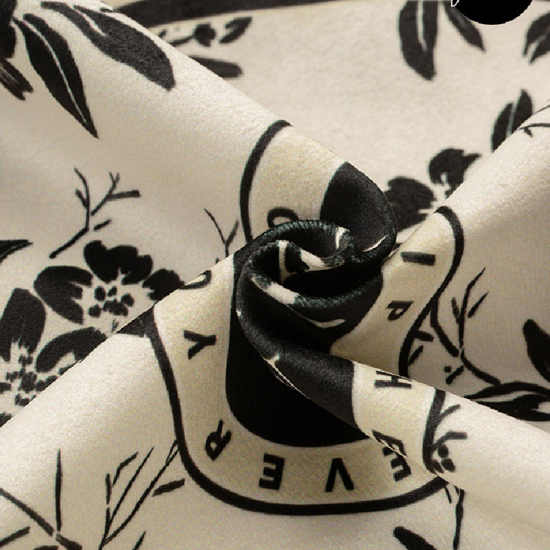 monotone floral table cloth