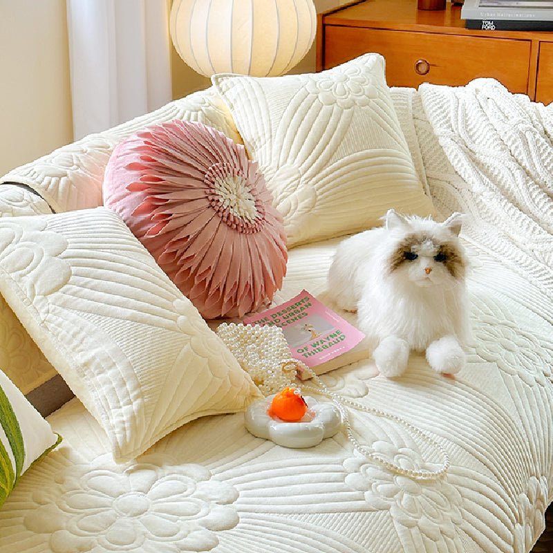7color pastel quilting flower sofa cover