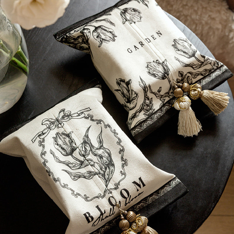 2design black bloom tulip  tissue case