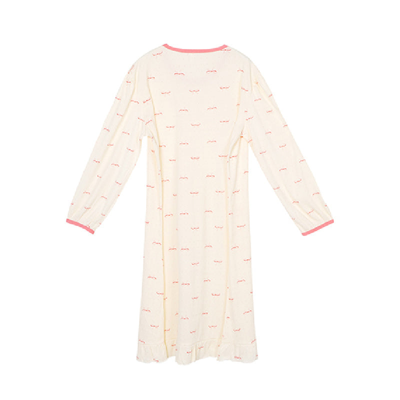 2type ribbon pink piping roomwear