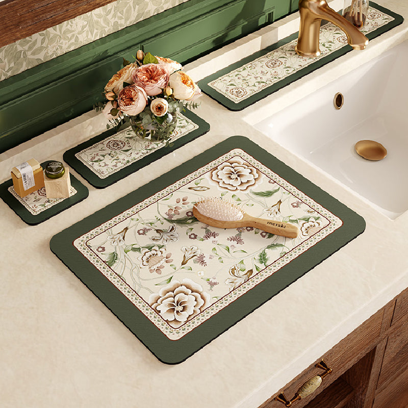 elegant flower bathroom coaster