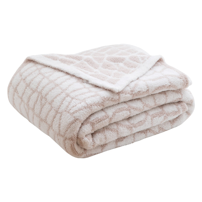 3color pastel block blanket