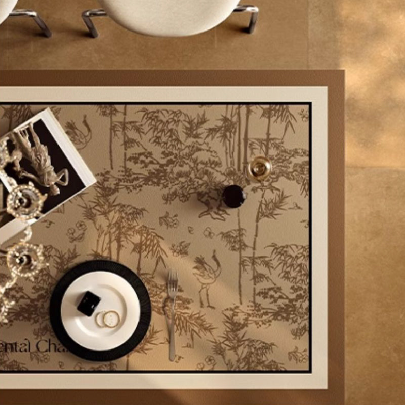 brown oriental charm table mat