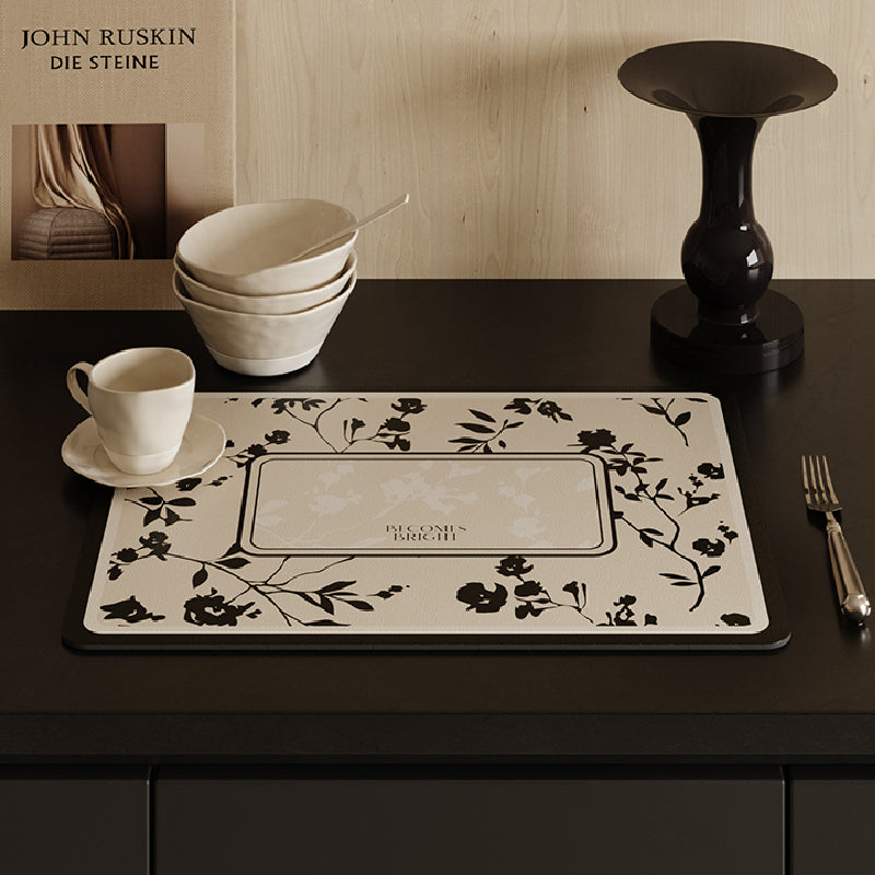 black moon light sink mat