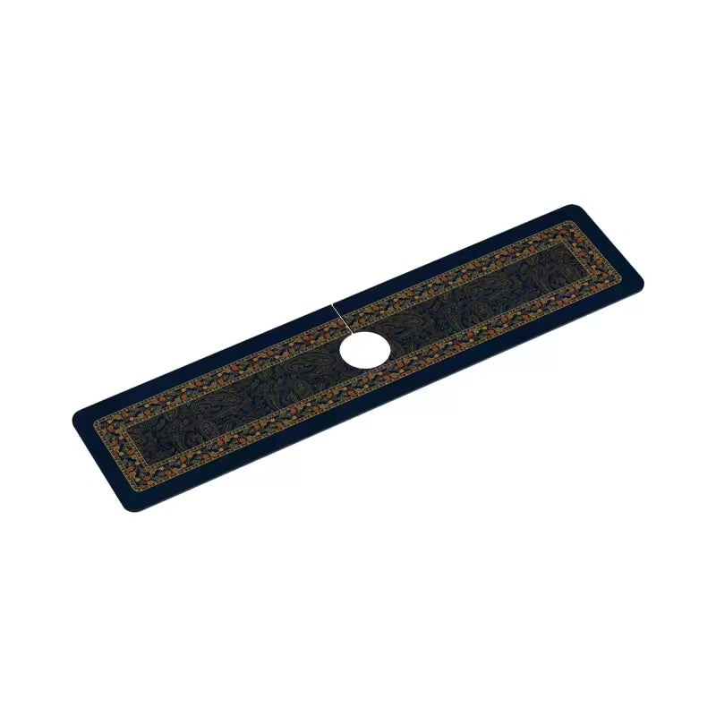 elegant black flower bathroom coaster