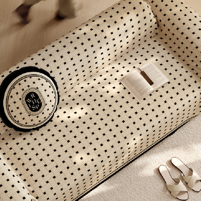 BROWN RETRO TILE SOFA COVER