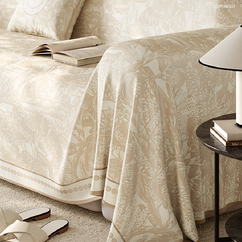 BEIGE ELEGANCE LOGO MULTI SOFA COVER