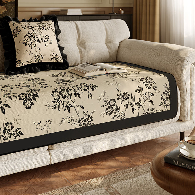 2design monotone floral sofa cover