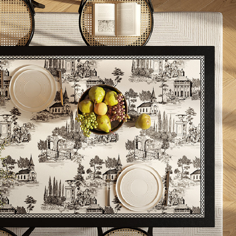 black frill elegance table mat