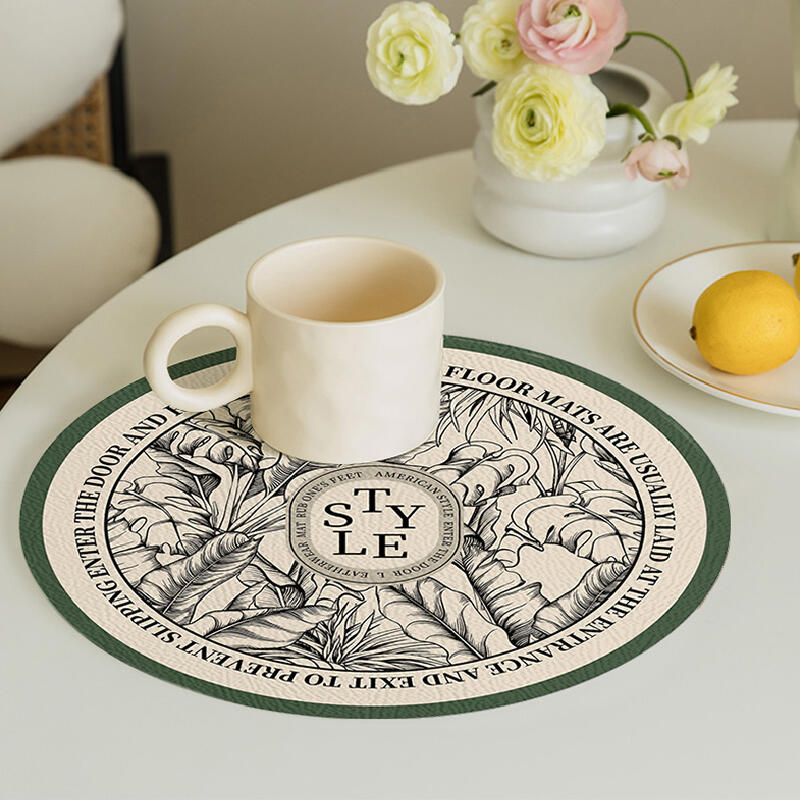 4design floral round sink mat