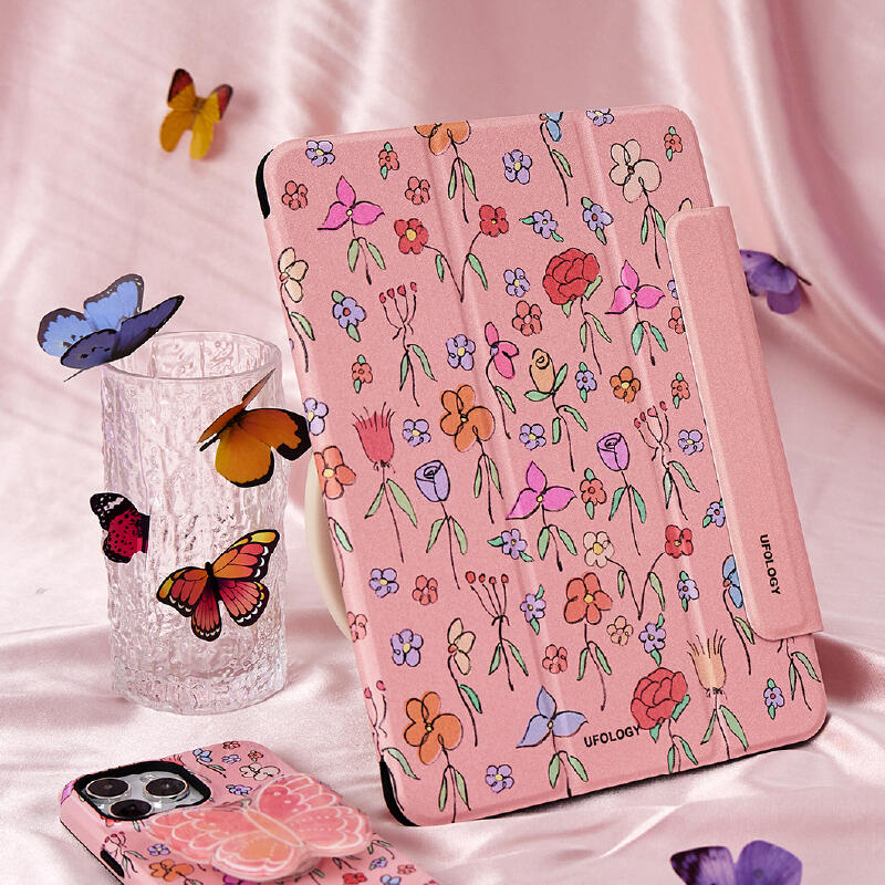 pink poo butterfly iPad case