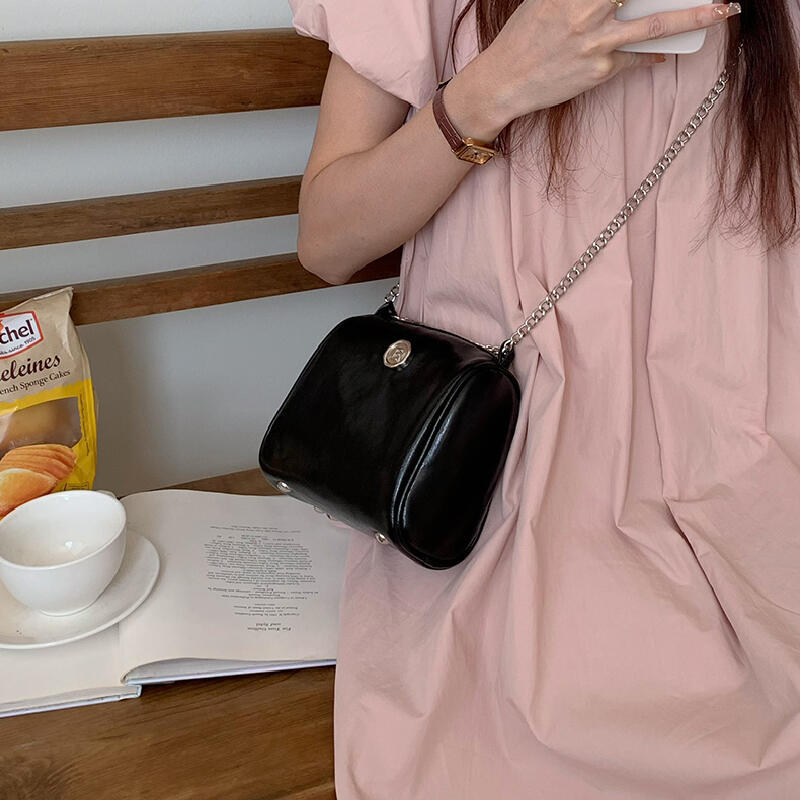 elegant compact shoulder bag