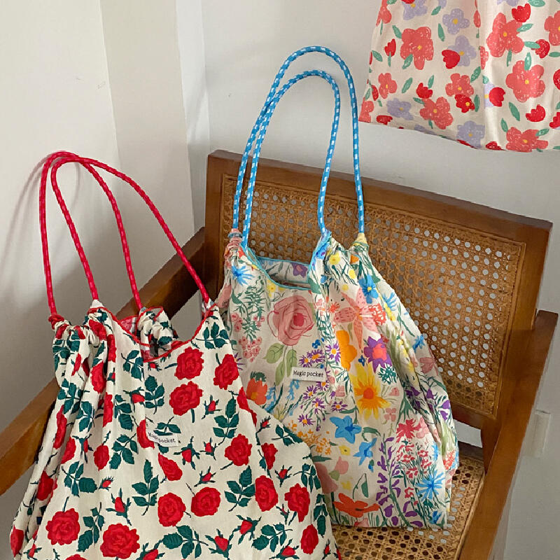 3design vivid floral tote bag