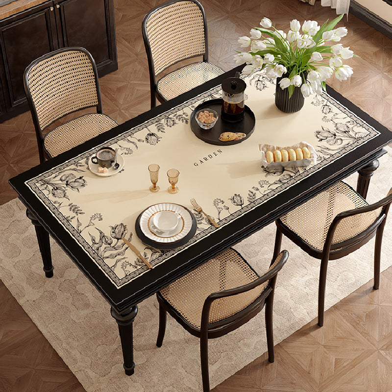 2design black bloom tulip table mat