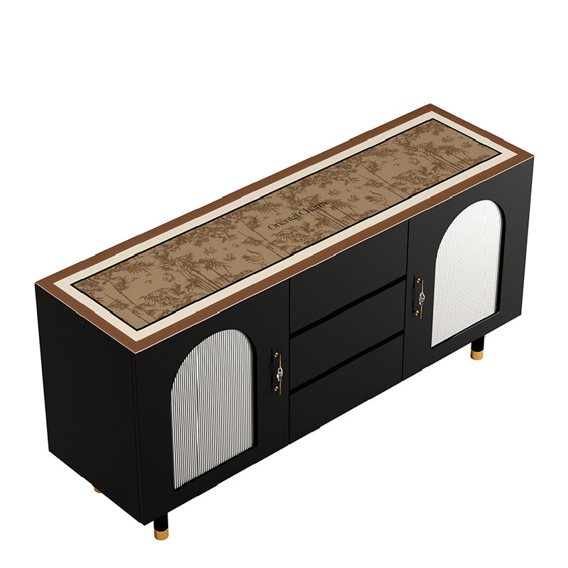 brown oriental charm shelf mat