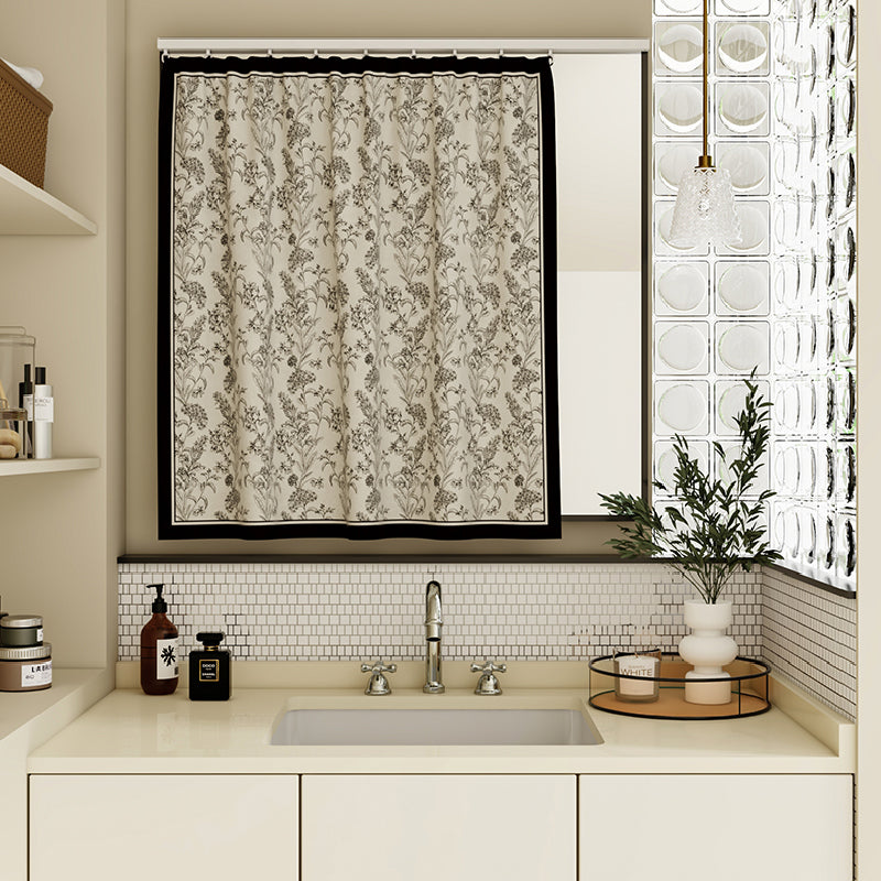 3design monotone floral curtain
